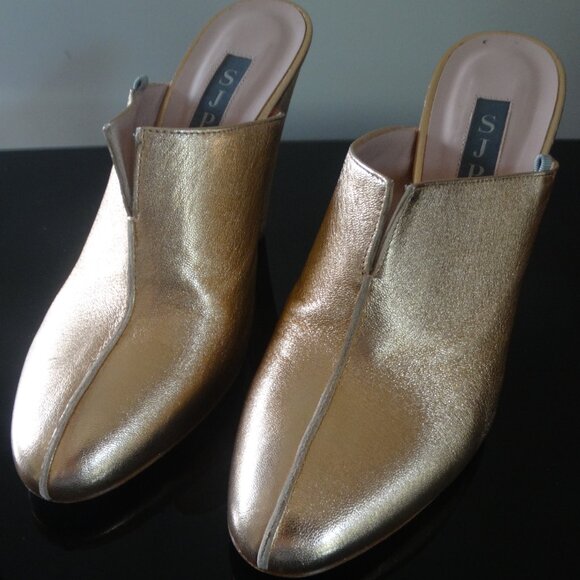 SJP by Sarah Jessica Parker Rigby Mule Rosegold 3.75" Heels EU 38. US 8 Italy - Picture 5 of 10
